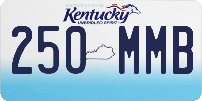 KY license plate 250MMB