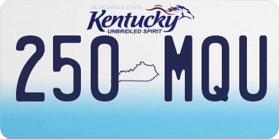 KY license plate 250MQU