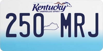 KY license plate 250MRJ