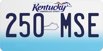 KY license plate 250MSE