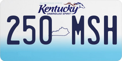 KY license plate 250MSH
