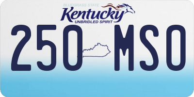 KY license plate 250MSO