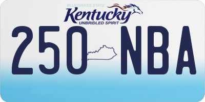 KY license plate 250NBA