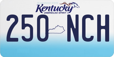 KY license plate 250NCH
