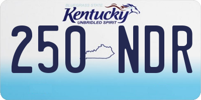 KY license plate 250NDR