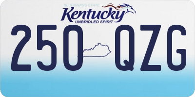 KY license plate 250QZG