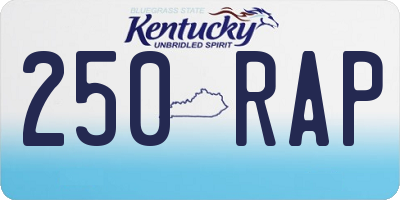 KY license plate 250RAP