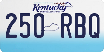 KY license plate 250RBQ