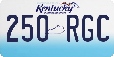 KY license plate 250RGC