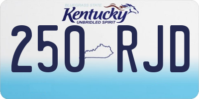 KY license plate 250RJD