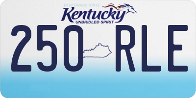 KY license plate 250RLE