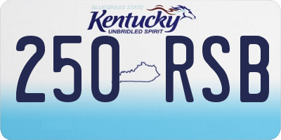 KY license plate 250RSB