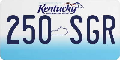 KY license plate 250SGR