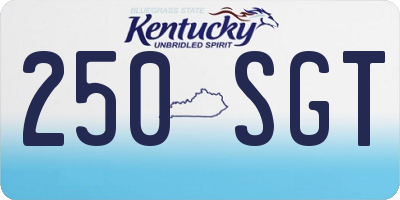 KY license plate 250SGT
