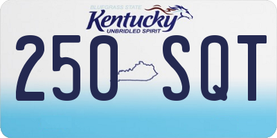 KY license plate 250SQT