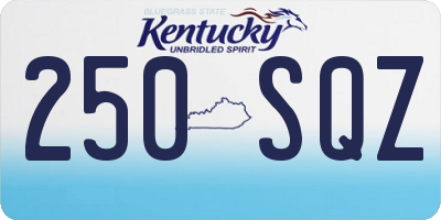 KY license plate 250SQZ