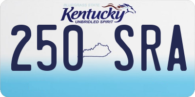 KY license plate 250SRA