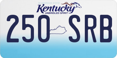 KY license plate 250SRB