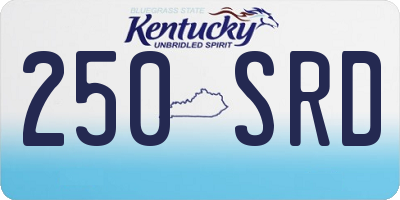 KY license plate 250SRD