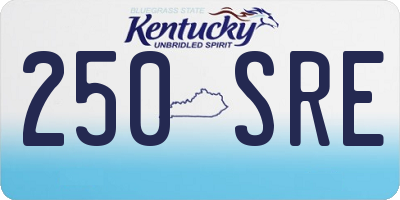 KY license plate 250SRE