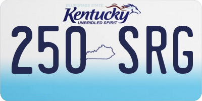 KY license plate 250SRG