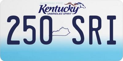 KY license plate 250SRI