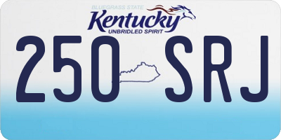 KY license plate 250SRJ