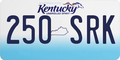 KY license plate 250SRK