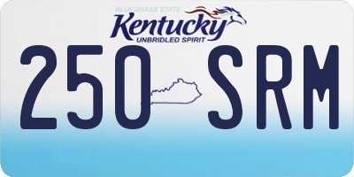 KY license plate 250SRM