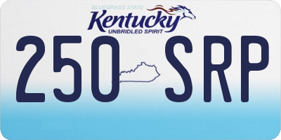 KY license plate 250SRP