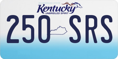 KY license plate 250SRS
