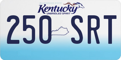 KY license plate 250SRT