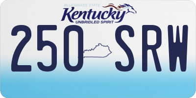 KY license plate 250SRW