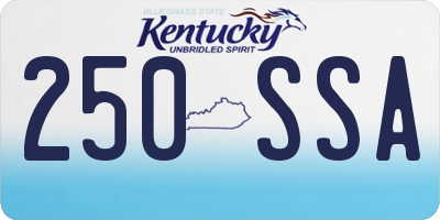KY license plate 250SSA