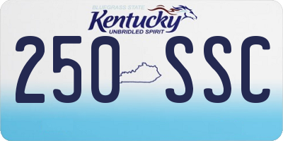 KY license plate 250SSC