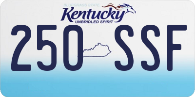KY license plate 250SSF