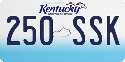 KY license plate 250SSK