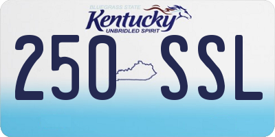 KY license plate 250SSL