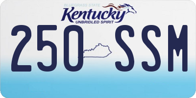 KY license plate 250SSM