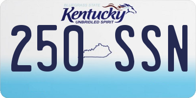 KY license plate 250SSN