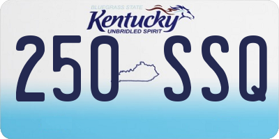 KY license plate 250SSQ