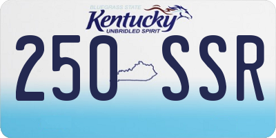 KY license plate 250SSR