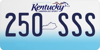 KY license plate 250SSS