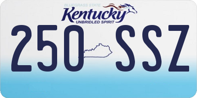 KY license plate 250SSZ