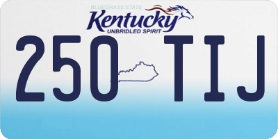 KY license plate 250TIJ