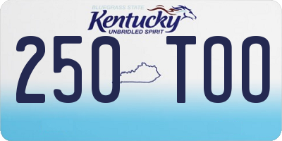 KY license plate 250TOO