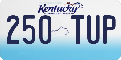KY license plate 250TUP