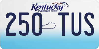KY license plate 250TUS
