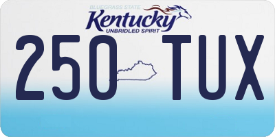 KY license plate 250TUX