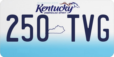 KY license plate 250TVG